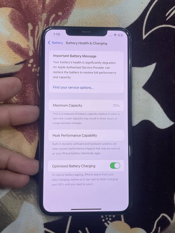 iphone 11 Pro Max 64GB PTA Approved Faceid active True Tone Active 8