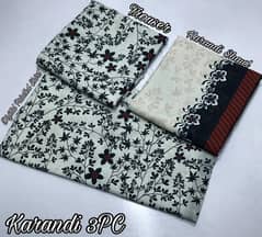 Baroque 3 piece karandi suit