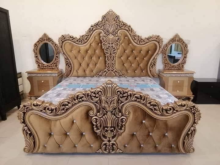 bed / bed set / double bed / king size bed / wooden bed / chinioti bed 8