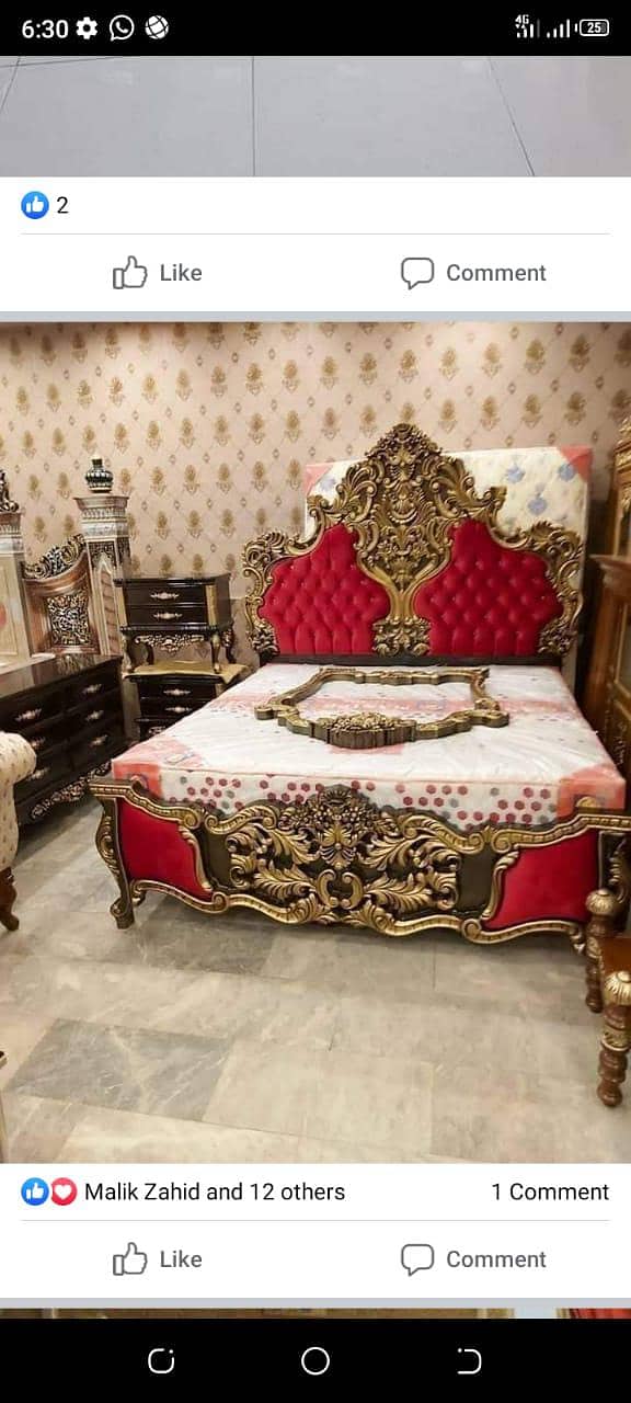 bed / bed set / double bed / king size bed / wooden bed / chinioti bed 15