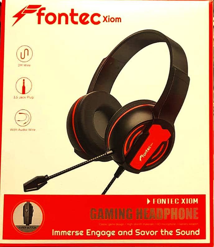 Fontec Xiom Gaming Headphone with Microphone – High-Quality Sound 0