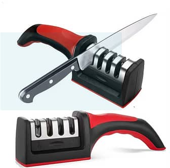 Kitchen Knife Sharpener Adjustable 4 in 1 Manual Knives and Scissor Sh 1