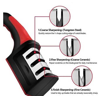 Kitchen Knife Sharpener Adjustable 4 in 1 Manual Knives and Scissor Sh 3