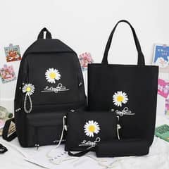 4 Pcs Back Pack For Girls free home delivery cash on delivery