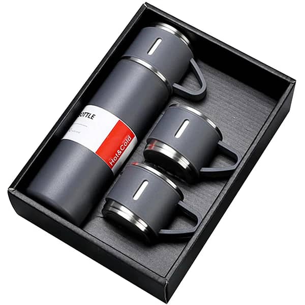 500Ml Gift Box Flask with 3 Cup Stainless Steel vacuum bottle 0