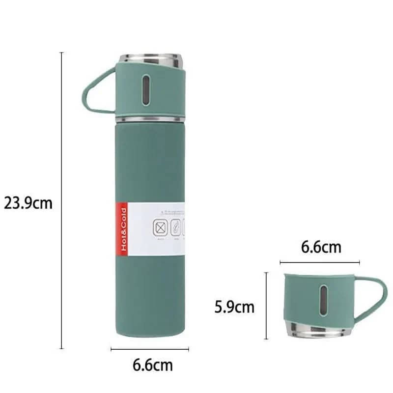 500Ml Gift Box Flask with 3 Cup Stainless Steel vacuum bottle 2