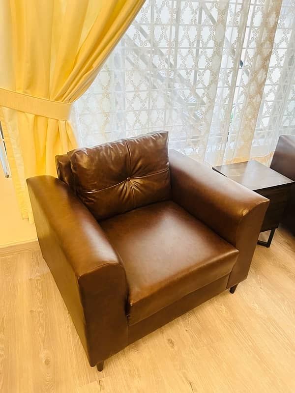 Brand New Leather Sofa Set of two for Sale 4