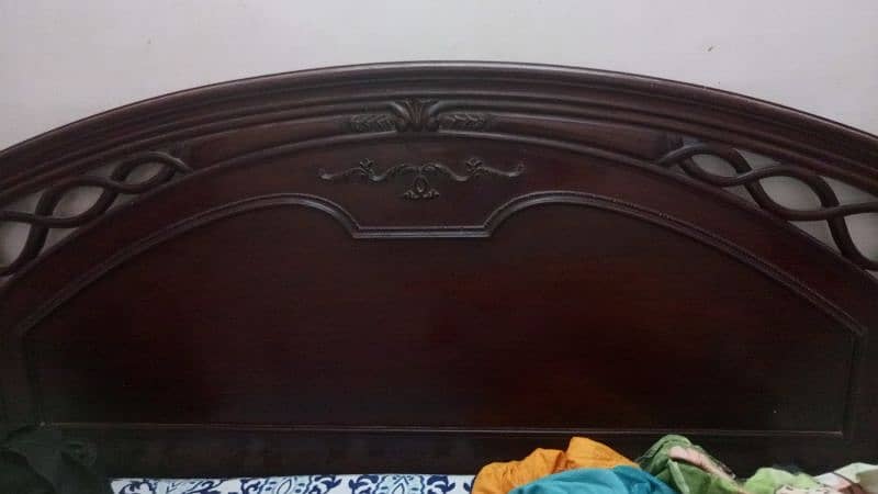 king size wooden bed with mattres 0