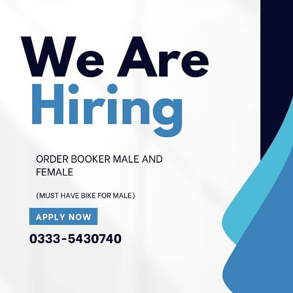 Order Booker Male or Female | Jobs | Salesman 0