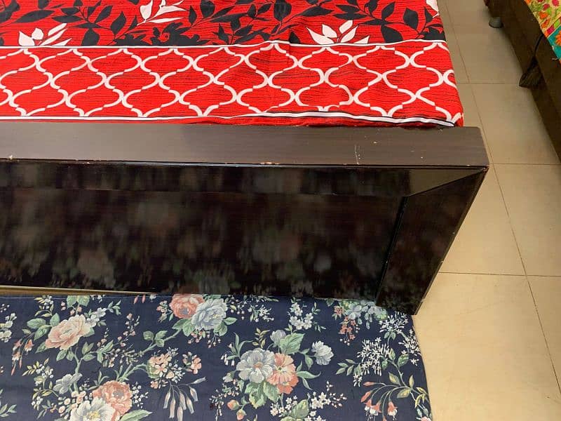 Wooden Bed Set with Mattress – Almost New, Urgent Sale 2