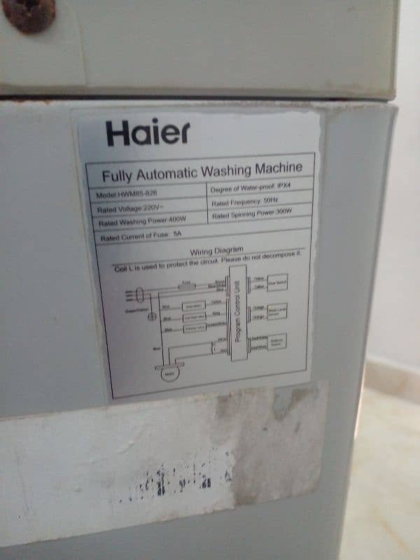 Haier fully automatic washing machine 100% Genuine in working 4