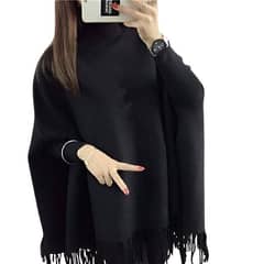 Winter’s Attractive Plain Fleece Poncho For Women | Fleece Poncho