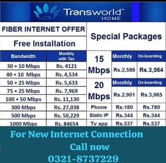 Transworld Optics Fiber Internet Connection