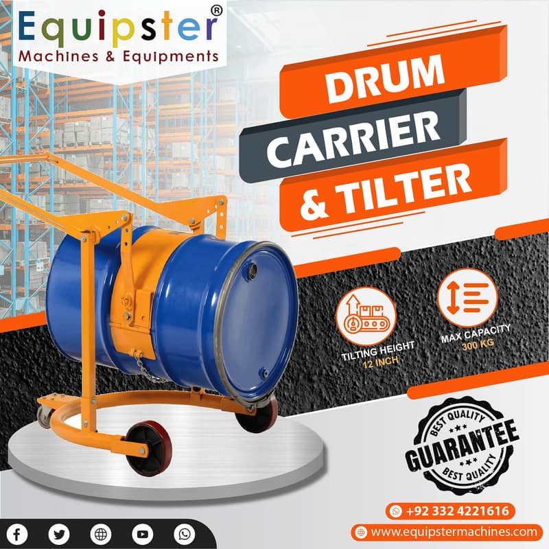 Drum trolley, tilter, drum mover, drum transporter pakistan drum move 0