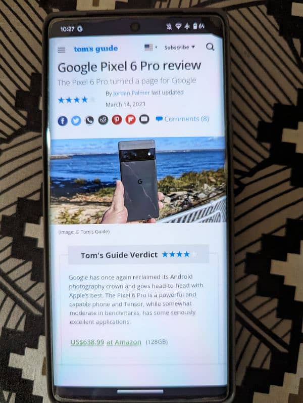 Google Pixel 6 Pro 5G 12GB Shade Non PTA Android 15 software unlock 3