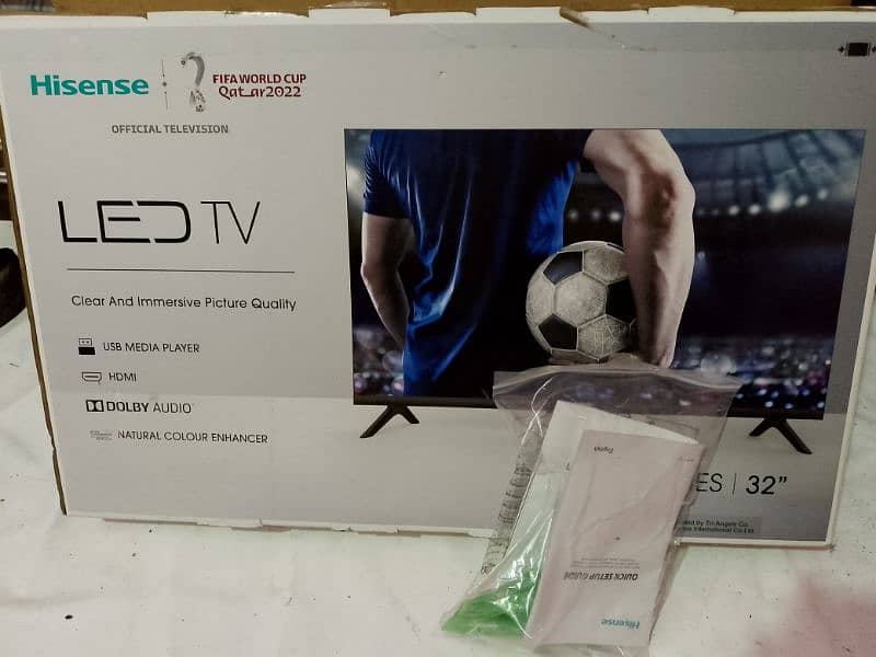 Rs 25000  Hisens 32" model led TV 32E5 100F 0