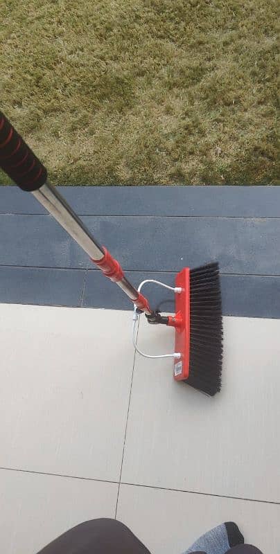 Solar Panel Cleaning Brush with 12ft Stainless Steel Pole For Sale 0