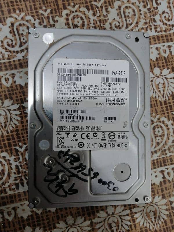 3tb hard disk drive hitachi 0