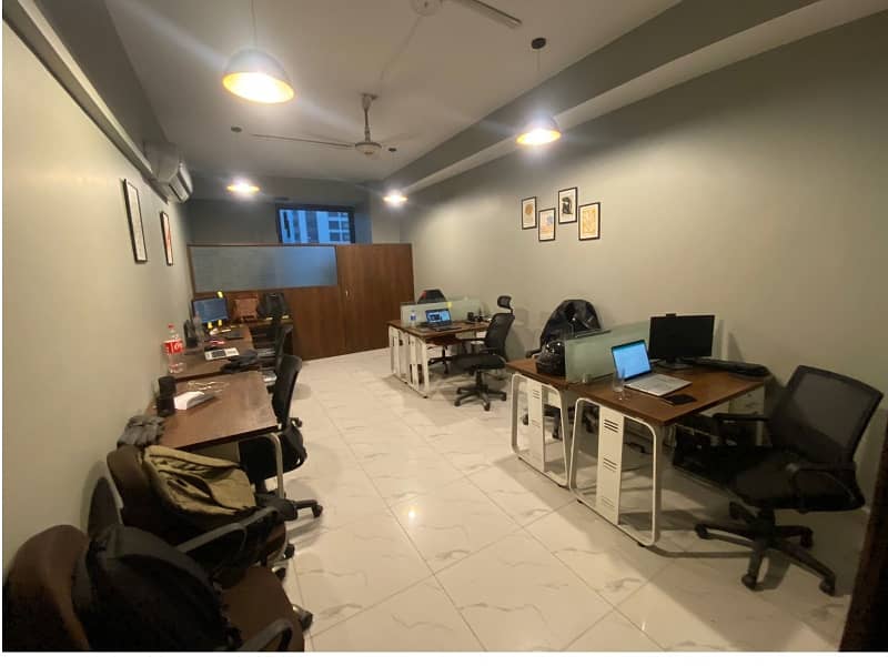 Fully Furnished Area 470 square Feet Brand New Corporation Office Available For Rent in Gulberg 3 Lahore 0