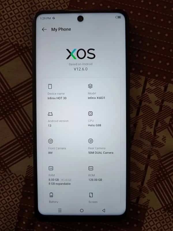 Infinix Hot 30 (8+8/128) good condition complete box. 2