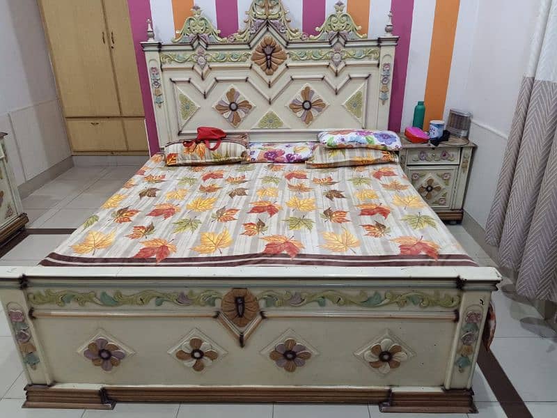 Bed Wooden Set Complete For Sale 2