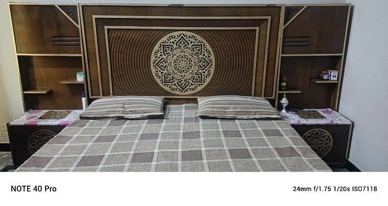 Bed Set / Bedroom Set / Bed with side Table Dressing 0