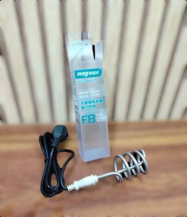 Electric Water Heating Rod 2000W | Safe & Shockproof | With BOX 0