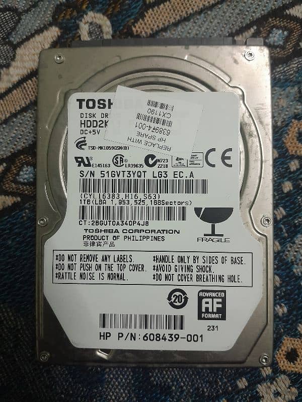 1 Tb Hard Drive For Laptop or Computer 0