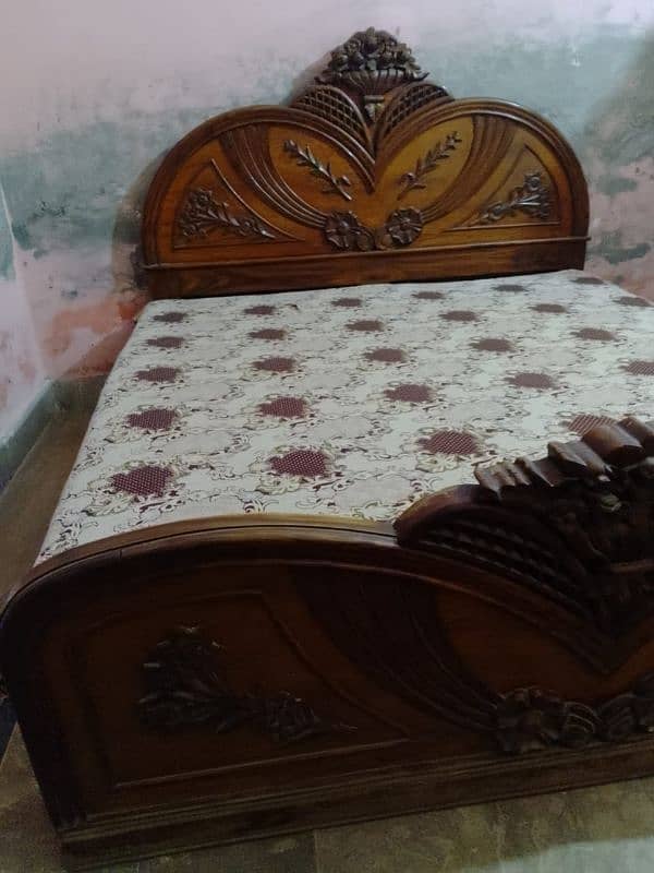 double bed set and said table mattress and dressing for sale 1