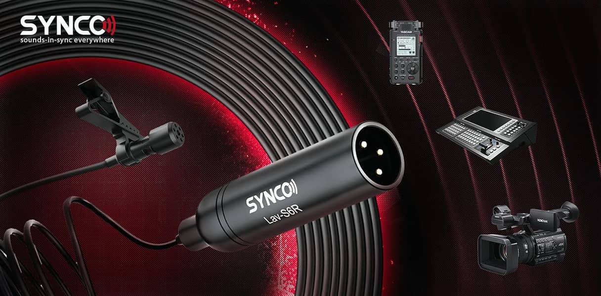 Synco Lav-S6R | Pro XLR Wired Lavialer MIC | Microphone | 2