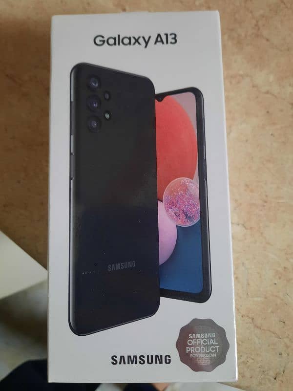 Samsung A13 black. brand new box pack never used. 64gb/4gb 1