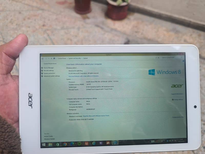 acer tablet Window 8.1 intel Atom 10