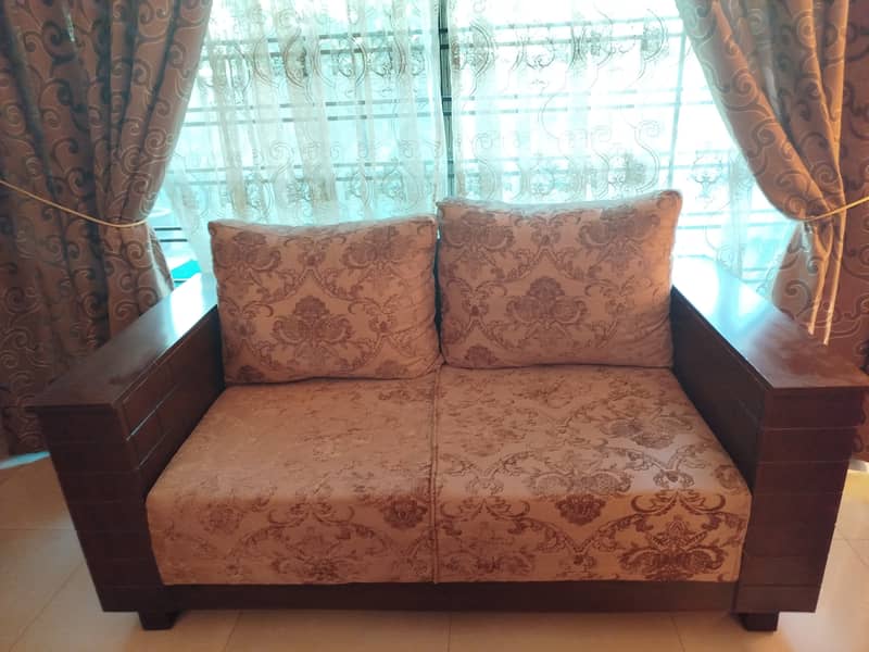 Seven Seater wooden sofa with mat hing Center Tables 12