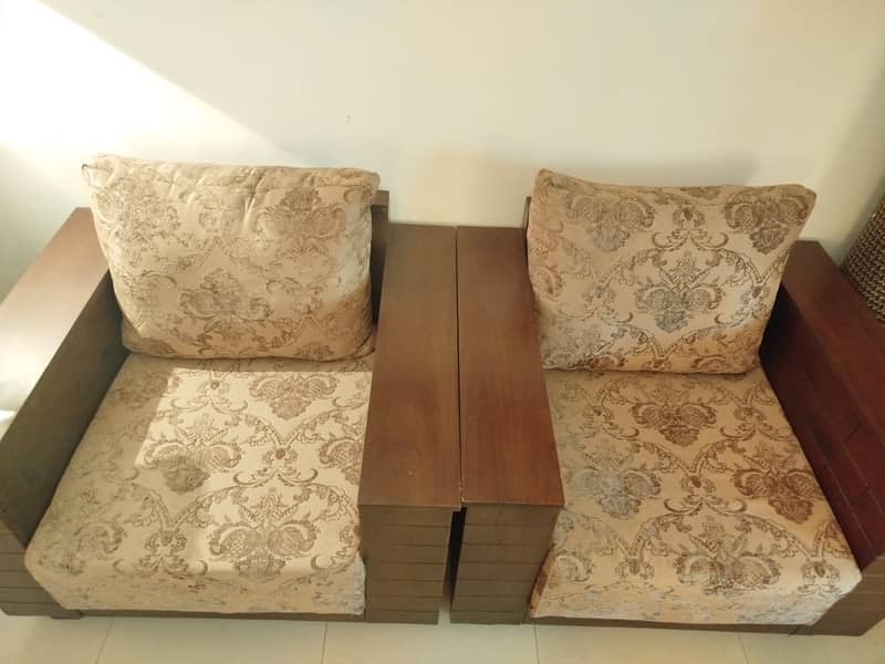 Seven Seater wooden sofa with mat hing Center Tables 14