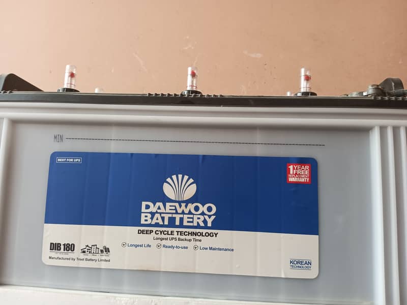 Daewoo Deep Cycle Battery Model DIB180 1