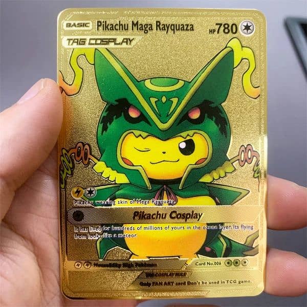 Pikachu mega rayquaza gold 1