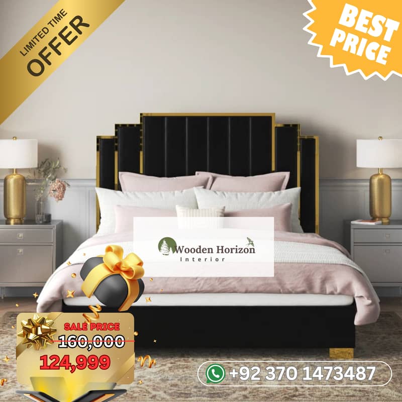 Bed Set/ King Size bed /wooden bed /double bed /poshish bed/furniture 8