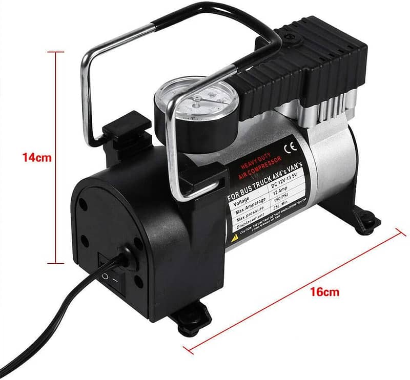 Portable 12 volt Electric Car Air Pump Compressor Bike Cycle 3