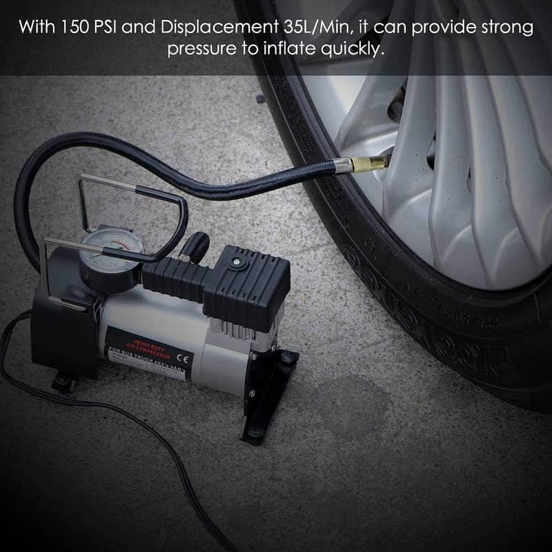 Portable 12 volt Electric Car Air Pump Compressor Bike Cycle 7