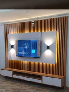 Tv Rack & Pvc panel 3d panel & wpc Panel WhatsApp Countact 03009874271
