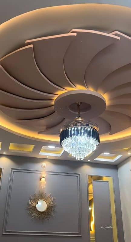 false ceiling pop / Gypsum ceiling/moldling frame /Roof ceiling 4