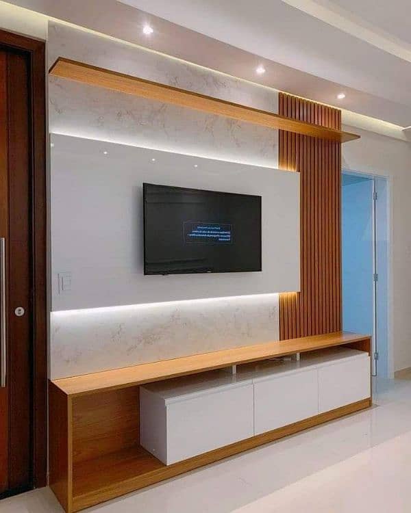 Celing work & wooden flooring & Tv Rack  WhatsApp Countact 03335692195 12