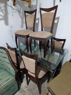 Dinning table with 6 chairs