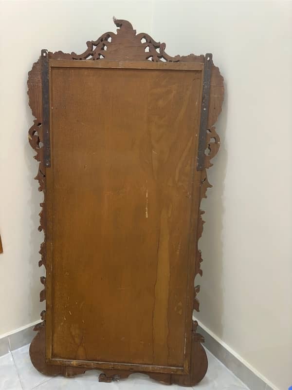 Antique Carved Wood Hanging Mirror – Over 100 Years Old, Furniture 6