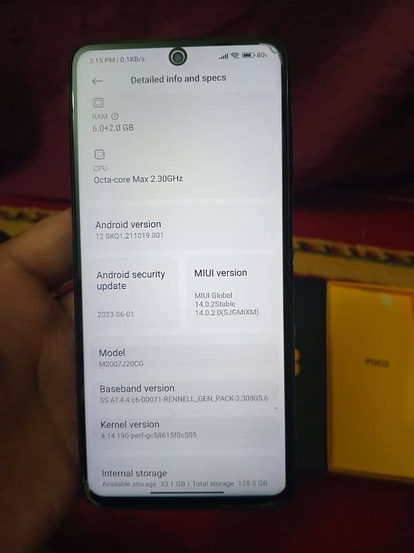 Poco x3 NFC 6gb/128gb. . in good Condition with box 2