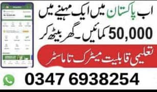 online work from home male/female contact on whatsapp 03476938254