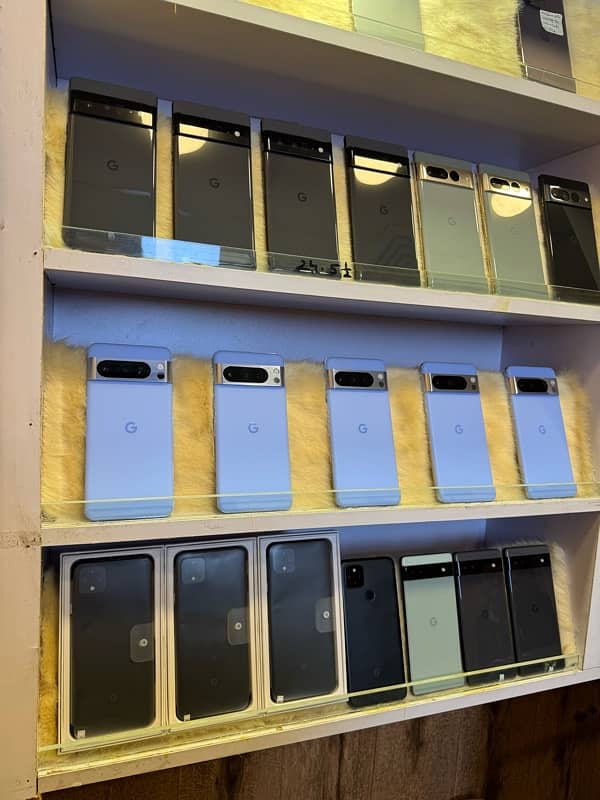 Google Pixel 6A, Pixel 6 Pro, Pixel 7 Pro, Pixel 8 Pro. 2