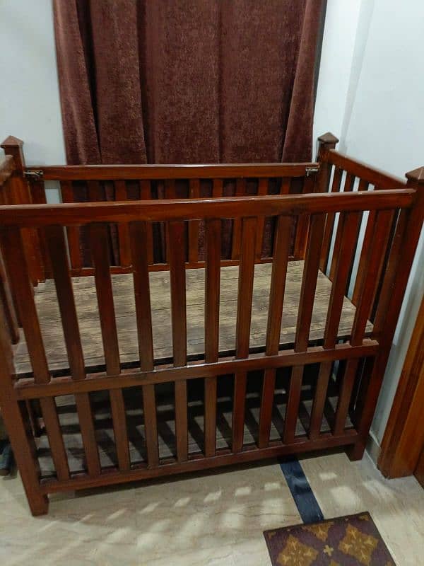 wooden baby cot and wooden swing 9