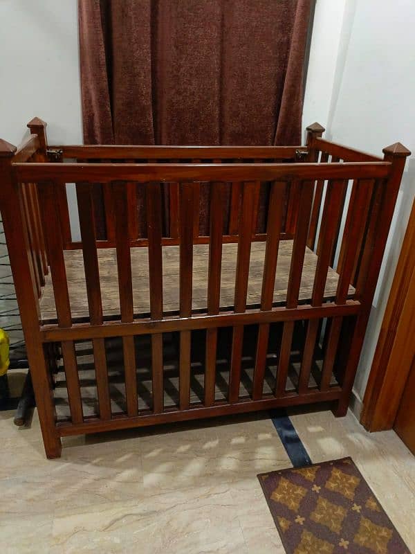 wooden baby cot and wooden swing 12