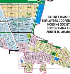 07 Marla 30*60 Plot for sale in CDECHS, E-16/3, Cabinet Society E-16/17